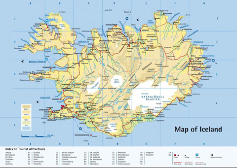 Map of Iceland